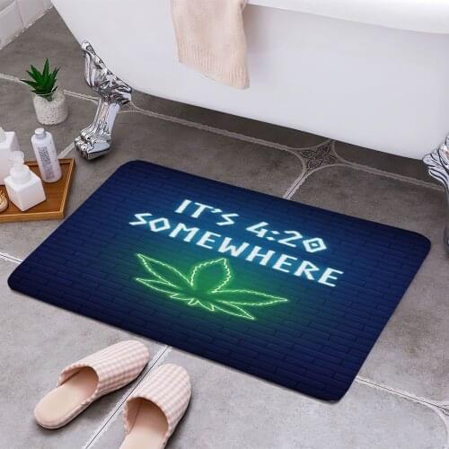 It Is 420 Somewhere 3D Print Doormats Rectangle Non-Slip DoorMat Bedroom Kitchen Entrance Print Door rugs Dropshipping