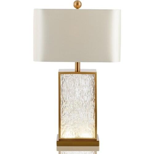 Luxurious Design Soft Outfit Model House Desk Lamp Originality Bedroom Bedside Study A Living Room Glass Decoration Desk Lamp