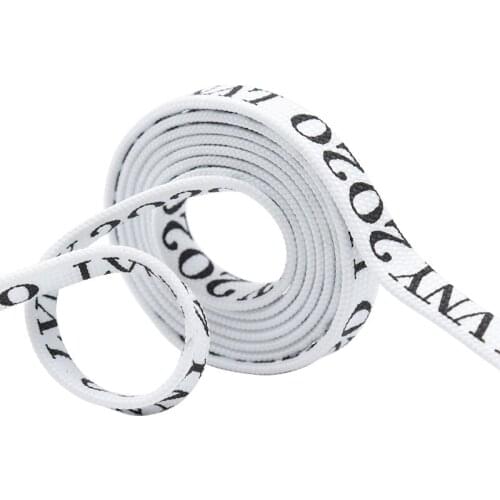 Weiou Fashion New Shoelace 1.2 Cm Fat Flat Printed LVNY 2020 Polyster Women Men Shoe Laces For Children Sneakers Canvas 60-180cm