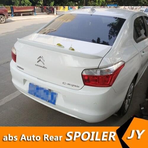 For CITROEN Elysee Spoiler 2014-2016 Elysee spoiler High Quality ABS Material Car Rear Wing Primer Color Rear Spoiler