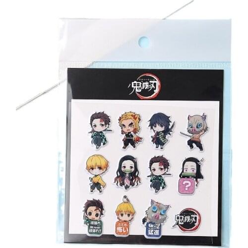 Anime Demon Slayer Cosplay Sticker Pattern Kimetsu No Yaiba Kamado Tanjirou 3D Bubble Stickers Notebook Diary Gifts for Children