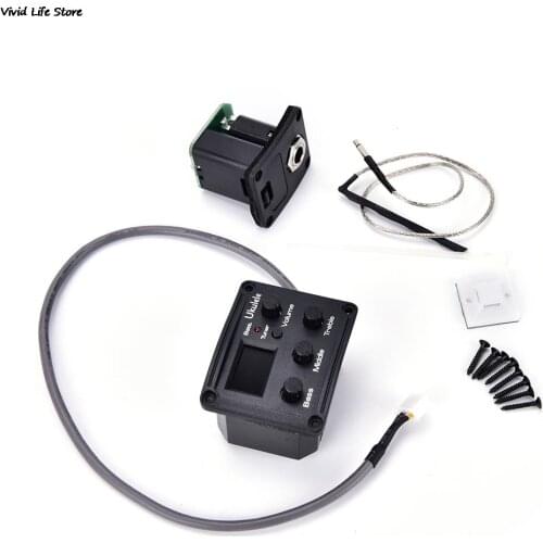 Ukulele Ukelele Uke Piezo Pickup Preamp 3-Band EQ Equalizer Tuner System with LCD Display High Quality