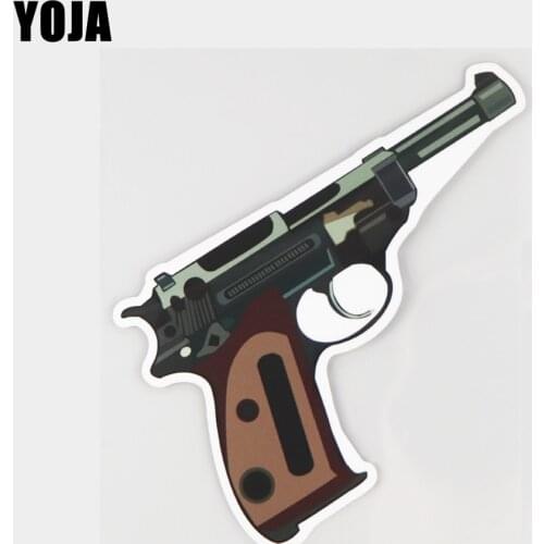 YOJA 13.2×16.1CM Personalized Weapon Decoration Car Sticker Pistol Vinyl Decal DY5-009