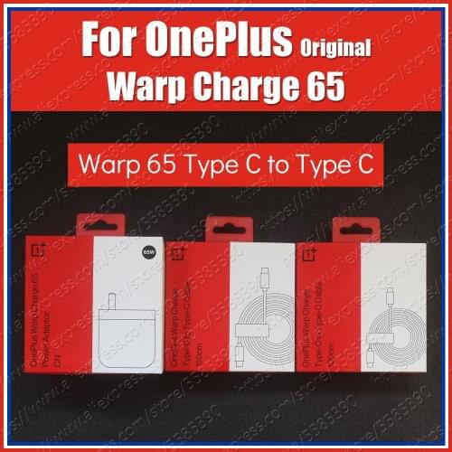 VCA7JA 45W PD Original OnePlus Warp Charge 65W Power Adapter EU UK 10V 6.5A USB C to Type C For OnePlus 8T 8 Pro 8 7T Pro Nord