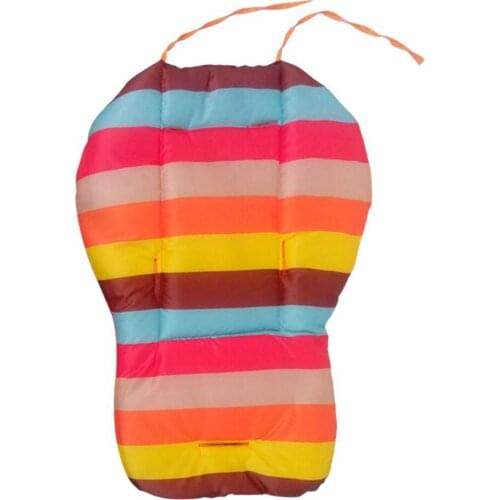 1Pcs Rainbow Cushion Padding Breathable Stroller Pad Pram Padding Liner Car Seat Pad 66*46CM HG0682