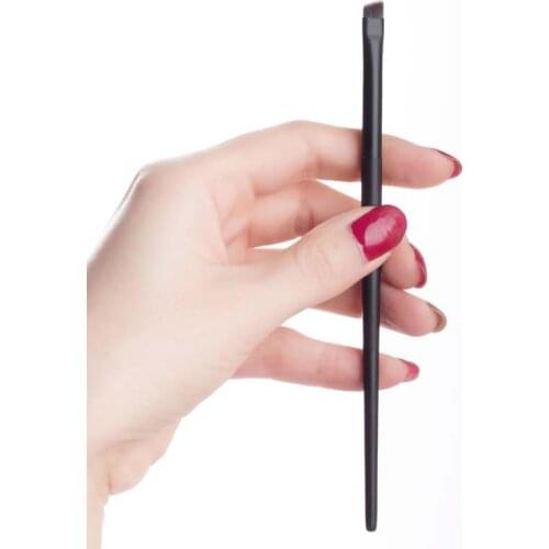 10 Professional Makeup Brushes Resilient Synthetic Fiber Angled Eyebrow Eyeliner Brush Ebony Handle Cosmetic Tools Make Up Brush