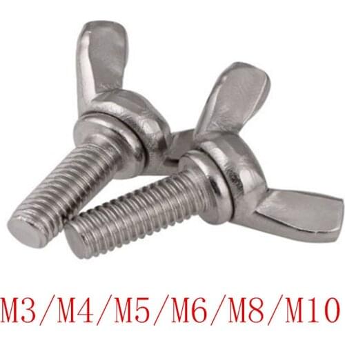 10PCS 5PCS 2PCS M3 M4 M5 M6 M8 DIN316 Butterfly Bolt Wing Bolt Set Wing Nuts Claw Screw Thumb screw Stainless Steel