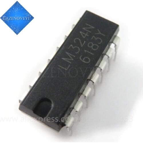 10pcs/lot LM324N LM324 DIP-14 LOW QUAD OPERATIONAL AMPLIFIERS In Stock