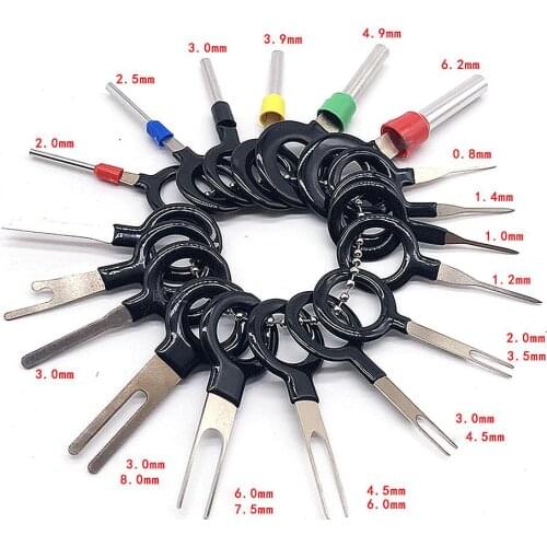 18Pcs Car Plug Terminal Remove Tool Kit Set Key Pin Auto Electrical Wire Crimp Connector Extractor Kit Car Accessories