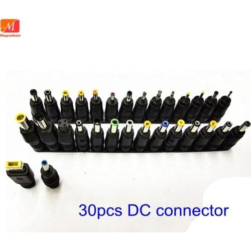 30pcs/Set Universal DC laptop Power Supply Adapter Connector Plug DC conversion head Notebook power plug Power Adapter Converter