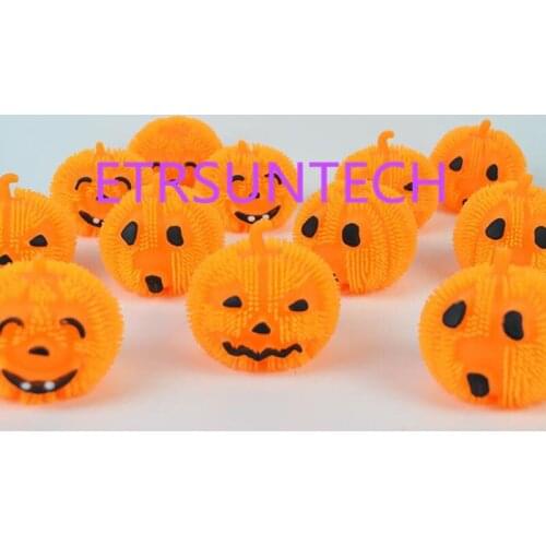 384pcs LED Gel Pumpkin Ball Halloween Props Party Decoration Glow In The Dark Pumpkin Ball Funny Toy For Kids
