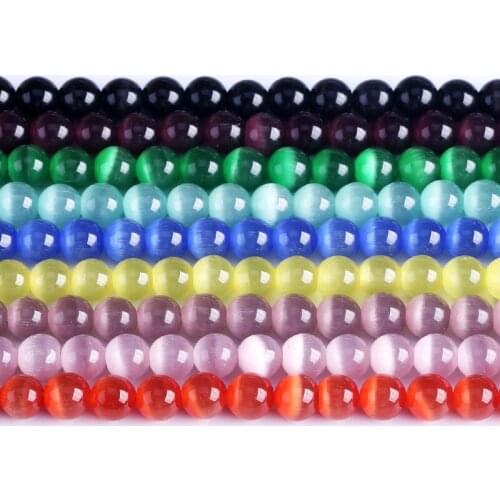 6/8/10/12mm Crystal Opal Quartz Natural Stone Beads Round Loose Beads Pendants For Diy Jewelry Findings Making Component