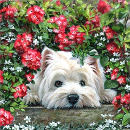 Cute Dog DIY 5D Full Drill Diamond Painting Embroidery Cross Stitch Kits Rhinestone Crystal Home Decoration Craft