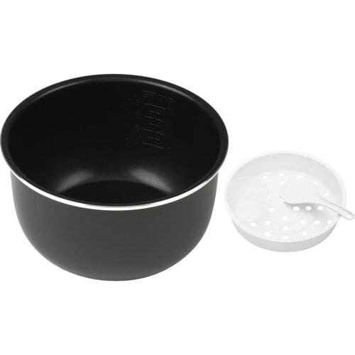 Non Stick Inner Cooking Pot Interior Coated Rice Cooker Pot with Steamer Rice Spoon Measuring Cup Kit Kitchen Cooking Accessory