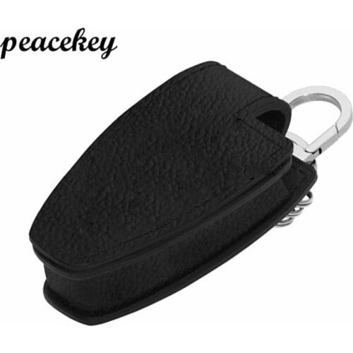 Peacekey Genuine Leather Keychain For Mercedes Benz W124 W210 W204 W211 CLA AMG W203 W202 W212 For Mercedes Benz W211 Key Case