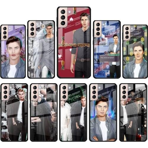 Romance Club for Samsung Galaxy S21 Ultra Plus A72 A52 4G 5G M51 M31 M21 Luxury Tempered Glass Phone Case Cover