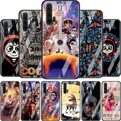Disney Movie COCO for Honor 30 20 10 9X Pro Plus Lite 8X Huawei Y8P Y6P Y5P Y9 Y7 Y6 2019 Tempered Glass Phone Case
