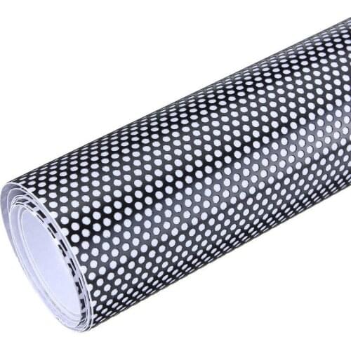 122*50cm/48"x20" Black One Way Vision Print Media Vinyl Window Film Perforated Mesh Posting Film Self Adhsive