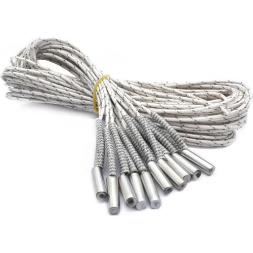 3D Printer Parts Heating Tube 12V/24V 50W High Temperature 6*20mm MK8 V6 hotend Heated block Cartridge Heater 1M/2M Line length