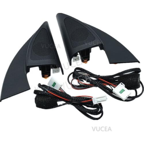 For 2017 Kia K2 RIO 4 KX CROSS X-Line Car tweeter Audio Black triangle head speakers tweeter trumpet speakers tweeter with wire