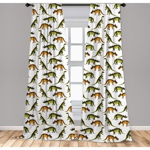 Dinosaur Curtain Prehistoric Monsters Period Reptiles Window Treatment Living Room Bedroom