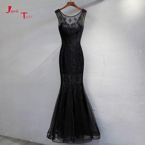 Jark Tozr New Arrive Beading Lace Mermaid Evening Dresses China Shop Online Vestido De Festa Vintage Formal Gowns Abiye