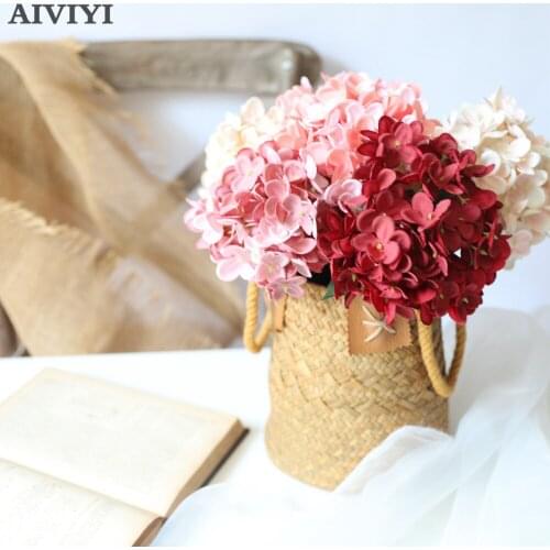 Camilla Hydrangea Party Wedding Home Decor Christmas Decoration Hydrangea Artificial Flowers Fake Desktop Decoration