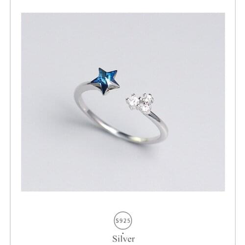 Sterling Elegant Charm Austrian Crystal Infinite Wedding Ring For Women Opening Rings Jewelry Gift For Lover