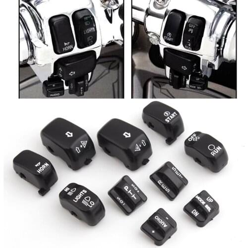 Motorbike Handlebar Hand Switch Housing Cap Black For Harley Touring 1996-2013 Road Glide FLTR Electra Glide Street Glide