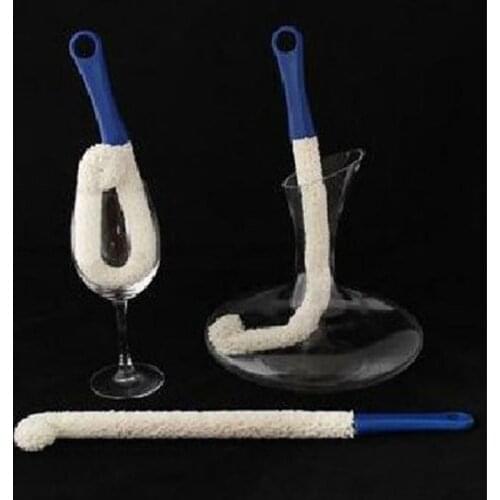 Soft Bendable Foam Wine Decanter Stemware Glasses Dust Cleaning Brush Flexible Win Bar Set Cleaner Kitchen Tools