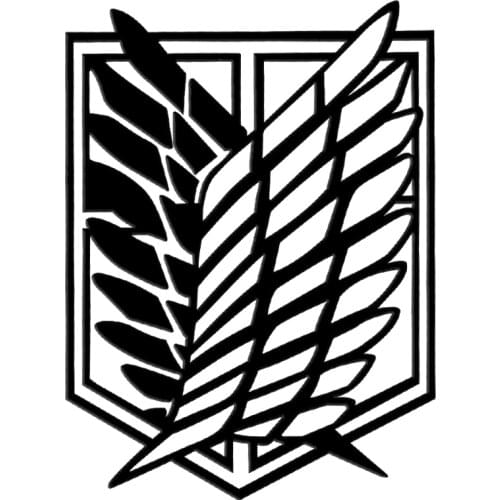 Attack on Titan Anime Sticker Luxury Mobile Phone Laptop Sticker Car Motorcycle Decal DIY 3D Metal Stickers