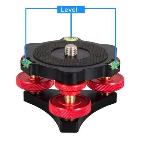 Tripod Speedy Leveling Base Leveler Adjusting Base Panning Level Plate With Bubble Level For Canon Nikon DSLR Camera Tripod
