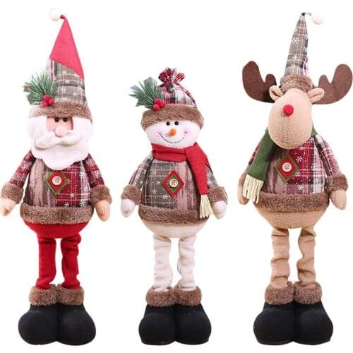 Christmas Decorations Christmas Dolls Christmas Tree Decorations Innovative Elk Santa Snowman Decoration Kids New Year Gift