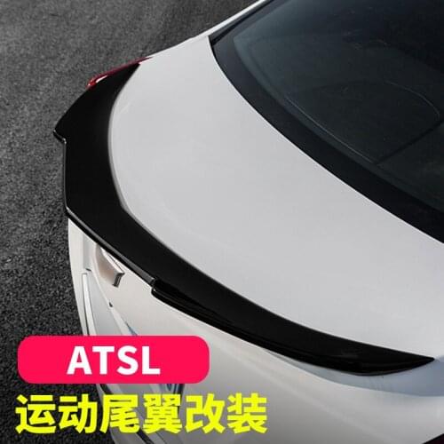 Suitable For Cadillac Atsl Modified Atsv Decorative Blade Top Wing Abs Non Perforated Baking Paint Tail