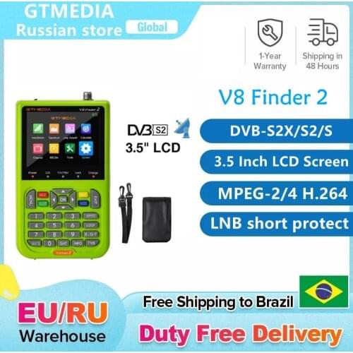 GTMEDIA V8 FINDER METER Satellite Finder HD 1080P Satfinder DVB-S2/S2X 3.5 inch LCD Display SatFinder Ship From Russia
