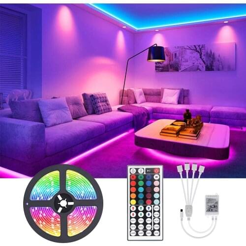 LED Strip Light Led luces RGB 2835 12V Waterproof Flexible LED Lamp Tape Ribbon Room decor Light 5M 10M 15M 20M 44Key IR Control