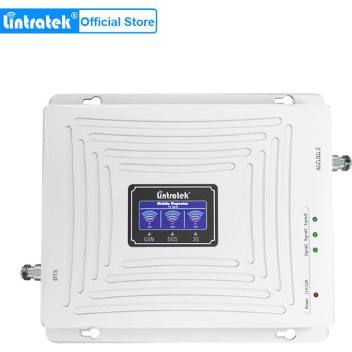 Lintratek Signal Amplifier GSM 900MHz LTE 1800MHz UMTS 2100MHz 2G 3G 4G Tri Band Mobile Cell Phone Signal Booster Repeater #35