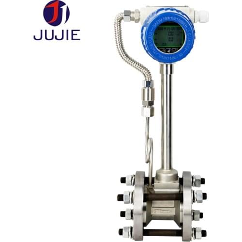 DN50 clamp flange vortex flow meter for steam/compressed air/natural gas/water/sewage/oil heat SS304 material 4-20mA RS485