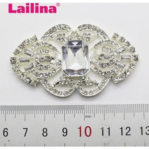 66mmx38mm vintage wedding rhinestone brooch for invitation card