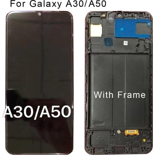 6.4'' LCD Display For SAMSUNG GALAXY A30 A305DS A305FN A305G A305GN A305YN with Touch Screen Digitizer Assembly frame