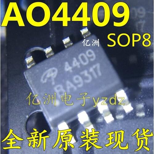 100% New&original AO4409 4409 SOP8 MOS -30V -15A In stock