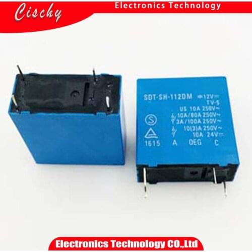 100% TE TYCO OEG SDT-SH-112DM SDT-SS-112DM SDT-SH-124DM SDT-SS-124DM 4PINS 10A 12VDC 24VDC Power Relay