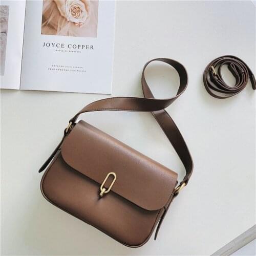 2021 New Design Small Square Leather Crossbody Bag Exquisite Retro One-Shoulder Bag For Woman