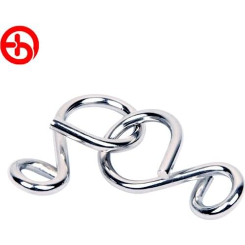 3.5mm metal intelligence buckle series puzzle buckle 8 word buckle childrens educational toys E10