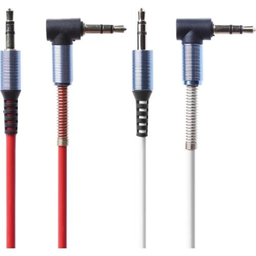 3.5MM Jack 90 Degree Right Angle Male To Straight Male Audio Stereo Aux Cable 1M Drop shipping