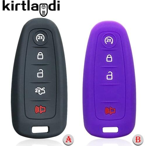 4 5 Button Remote Key Cover Shell for Ford Focus Explorer Kuga C-Max Taurus Escape Silicone Key Case Auto Accessories Holder Cap