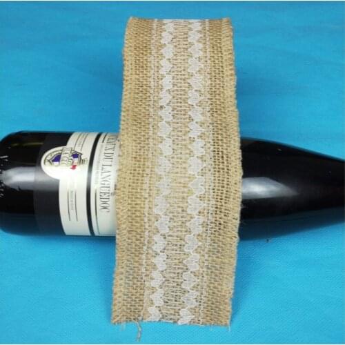 5Meter/Pcs Burlap Ribbon Vintage Wedding Decoration Sisal Lace Trim Jute Hessian Rustic Event Party Cake Supplies HB5698