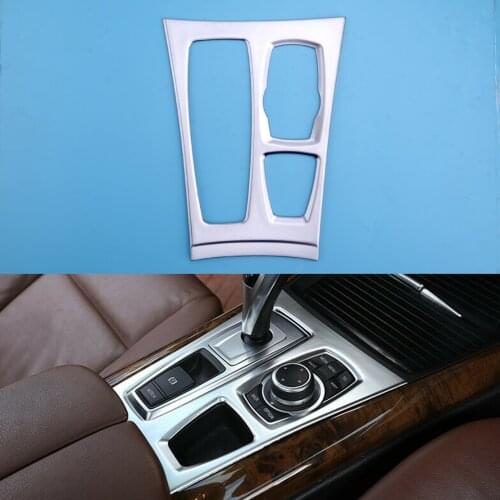 ABS Chrome Console Gear Box Panel Cover Fit for BMW X5 X6 E70 E71 2008 2009 2010 2011 2012 2013