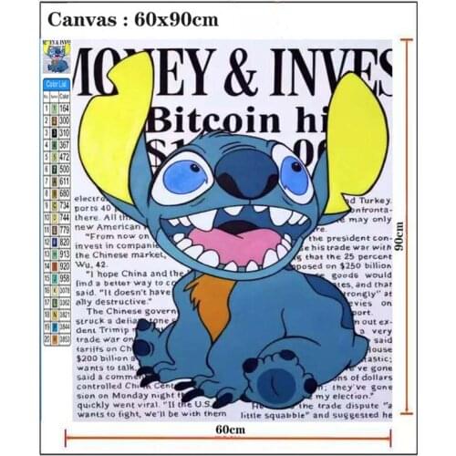 Disney Diamond Painting Stilch animation 5D DIY Art Cartoon Portrait Mosaic Hobby Full Square Round Drill Home Decor