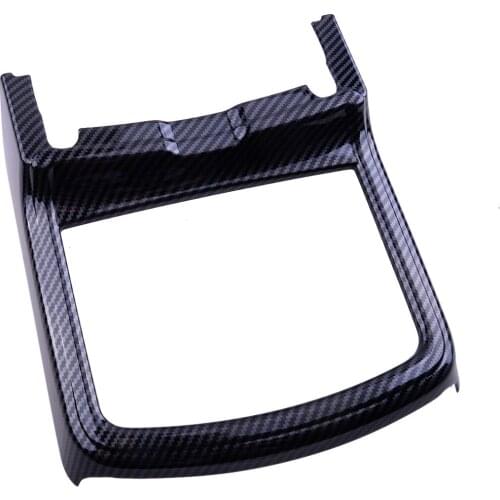 Car Carbon Fiber Style Cup Holder Panel Cover Trim Frame Fit For Dodge Charger 2021 2020 2019 2018 2017 2016 2015